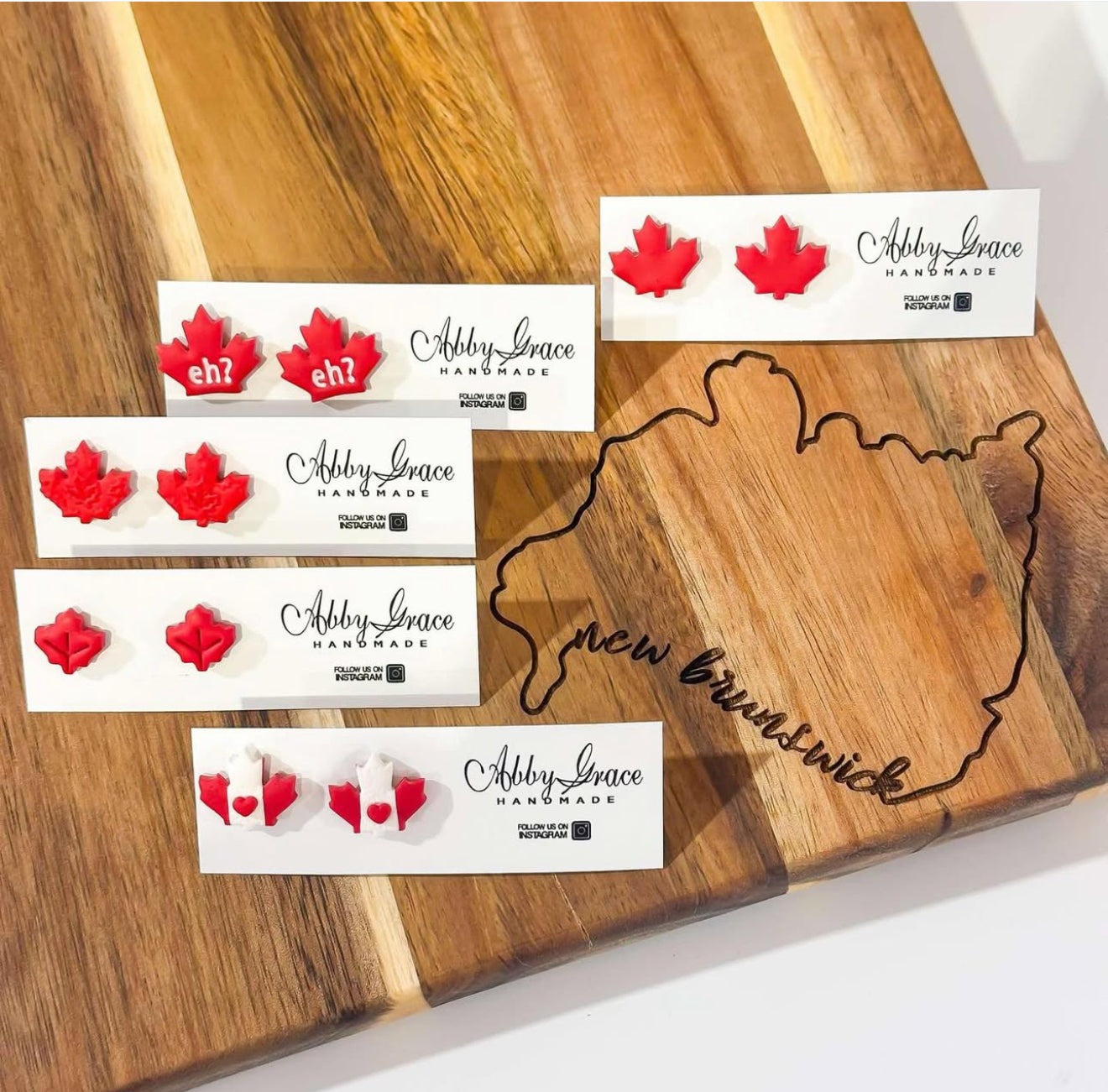 Canada Proud Clay Stud Earrings