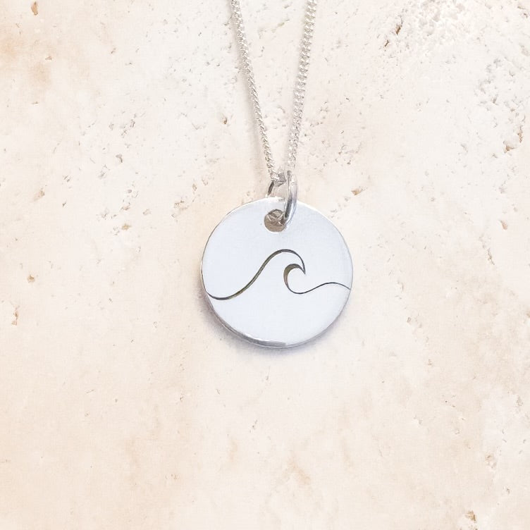 Wave Disc Necklace