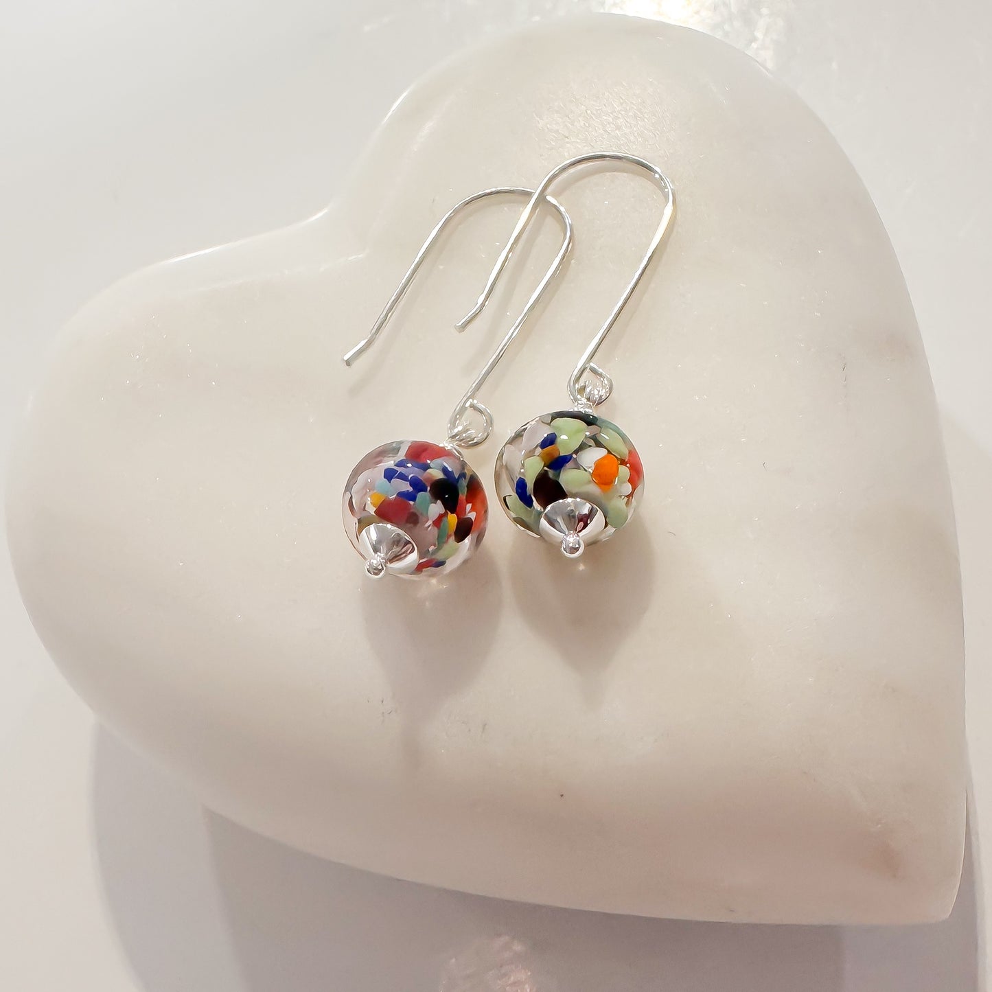 Kaleidoscope Murano Glass Earrings