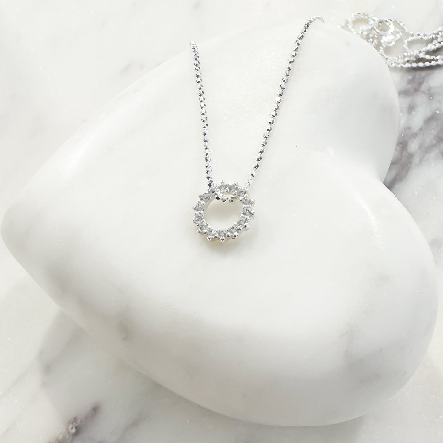 Cubic Zirconia Circle Necklace
