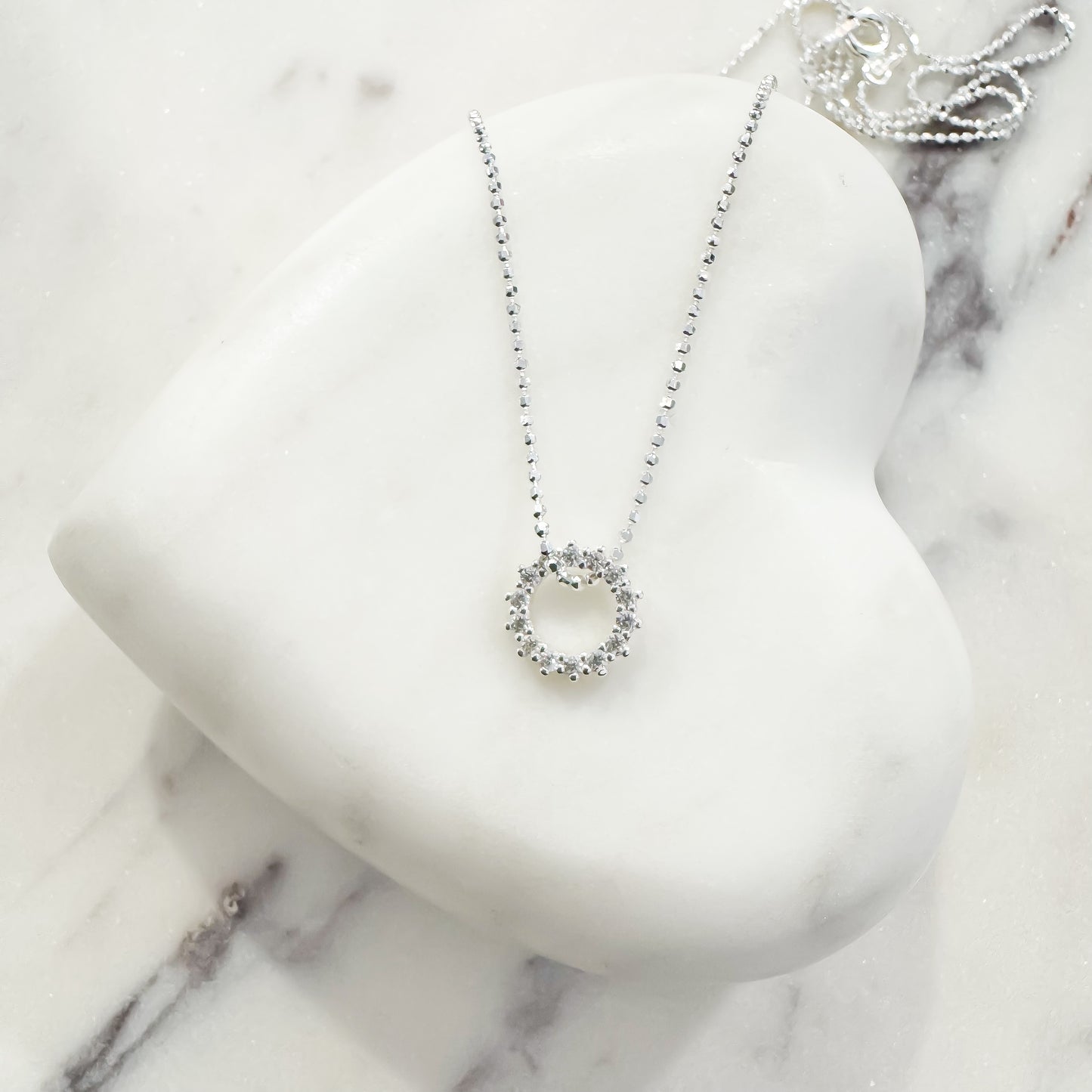 Cubic Zirconia Circle Necklace