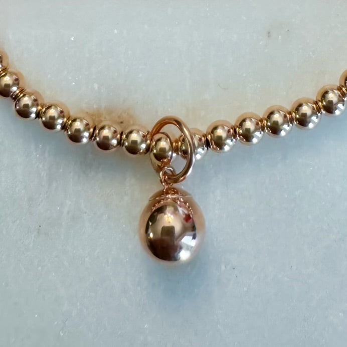 Rose Gold Filled Ball Drop Bracelet