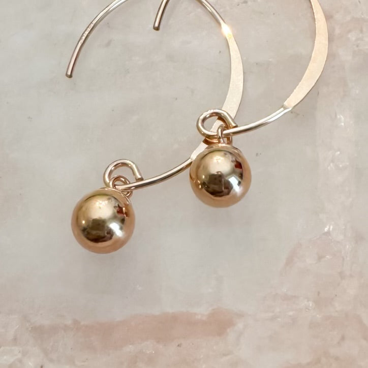 Rose Gold Filled Drop Earrings