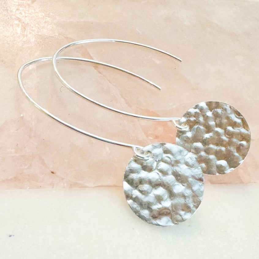 Hammered Disc Earrings