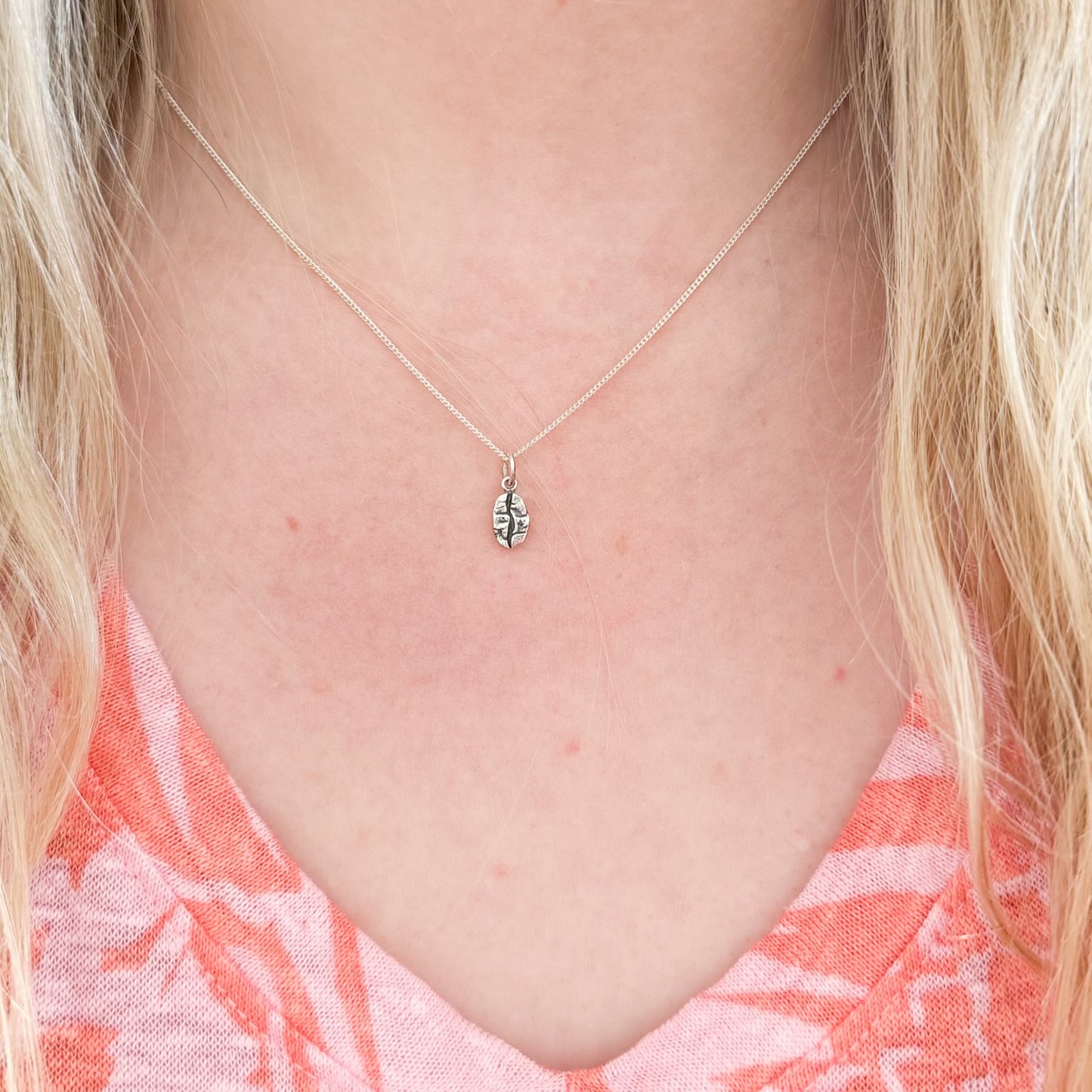 Oxidized Coffee Bean Necklace