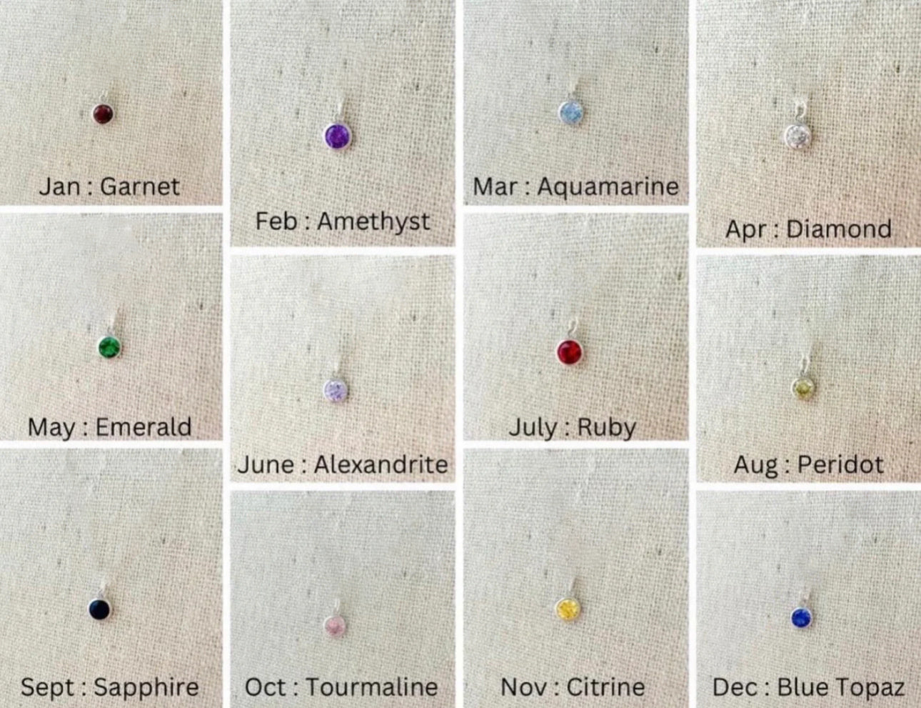 ADD ON Birthstone Charm