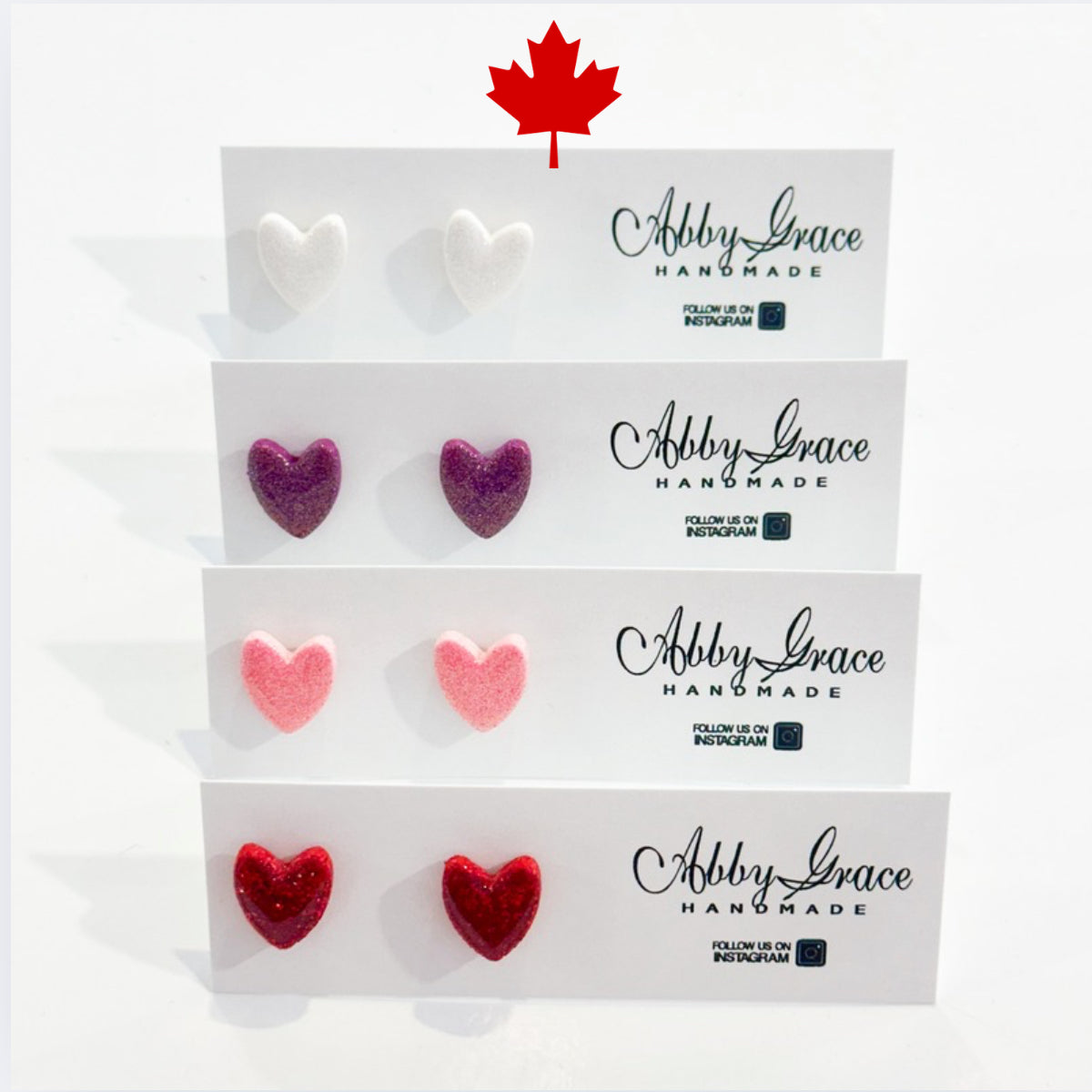 Heart Sparkly Studs