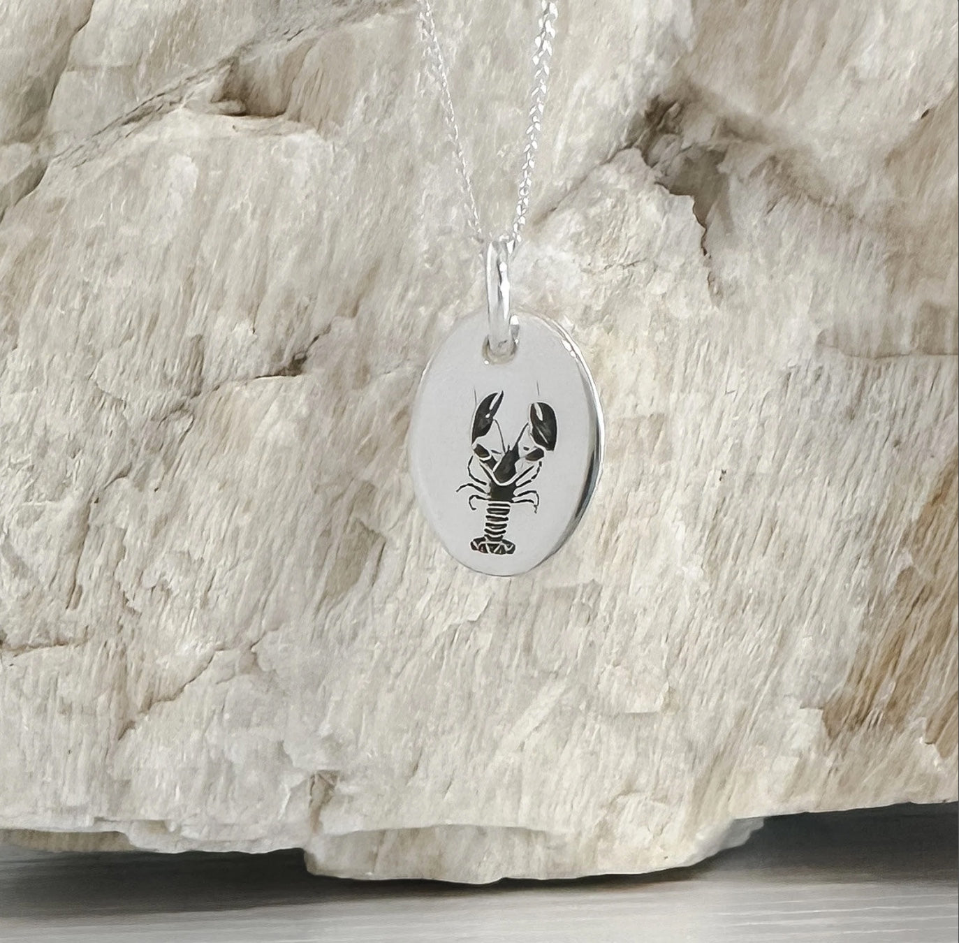 Lobster Disc Necklace