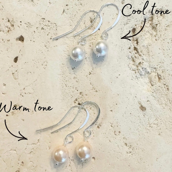 Shell Pearl Dangle Earrings