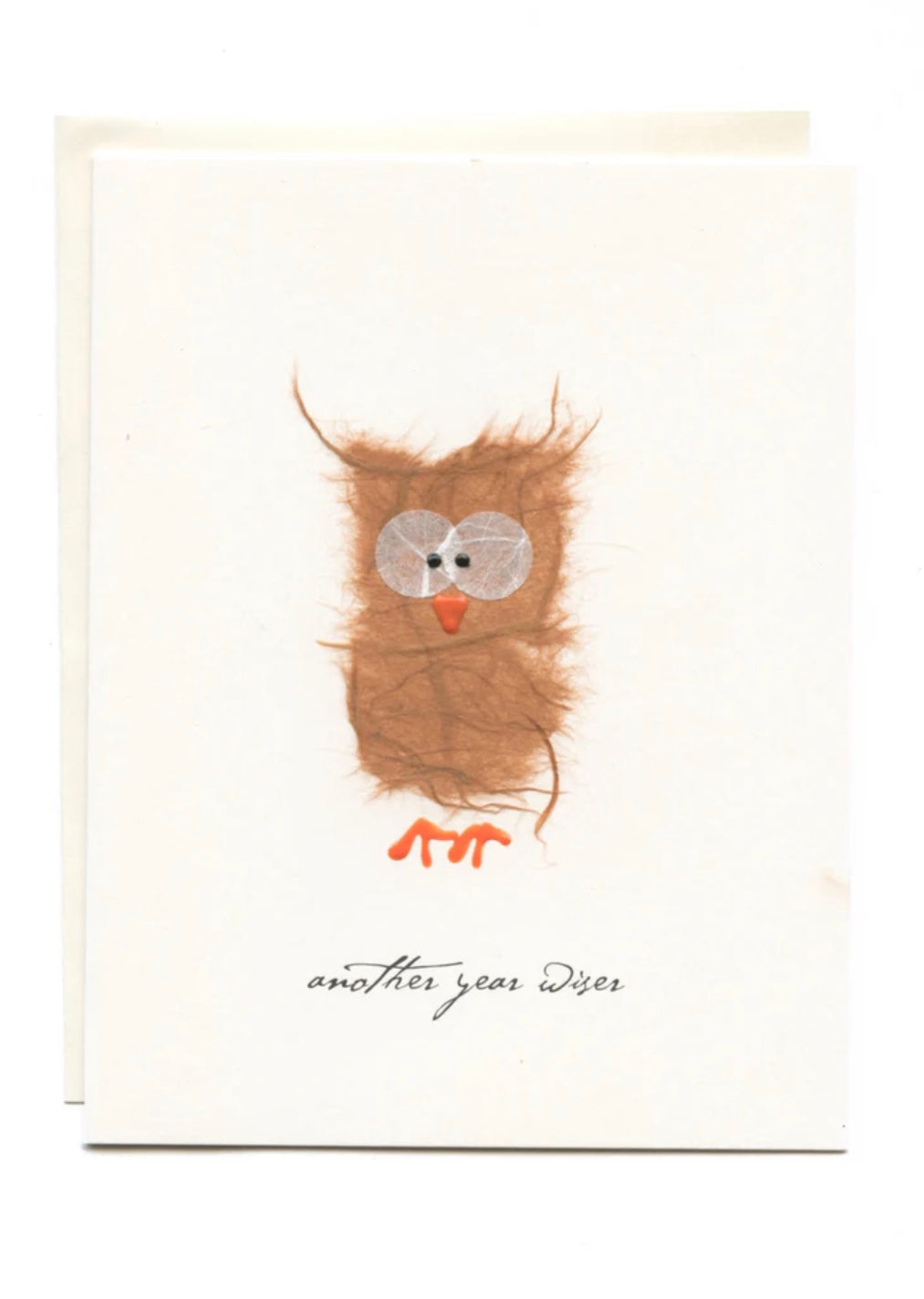 "Another Year Wiser" Brown Owl Handmade Card