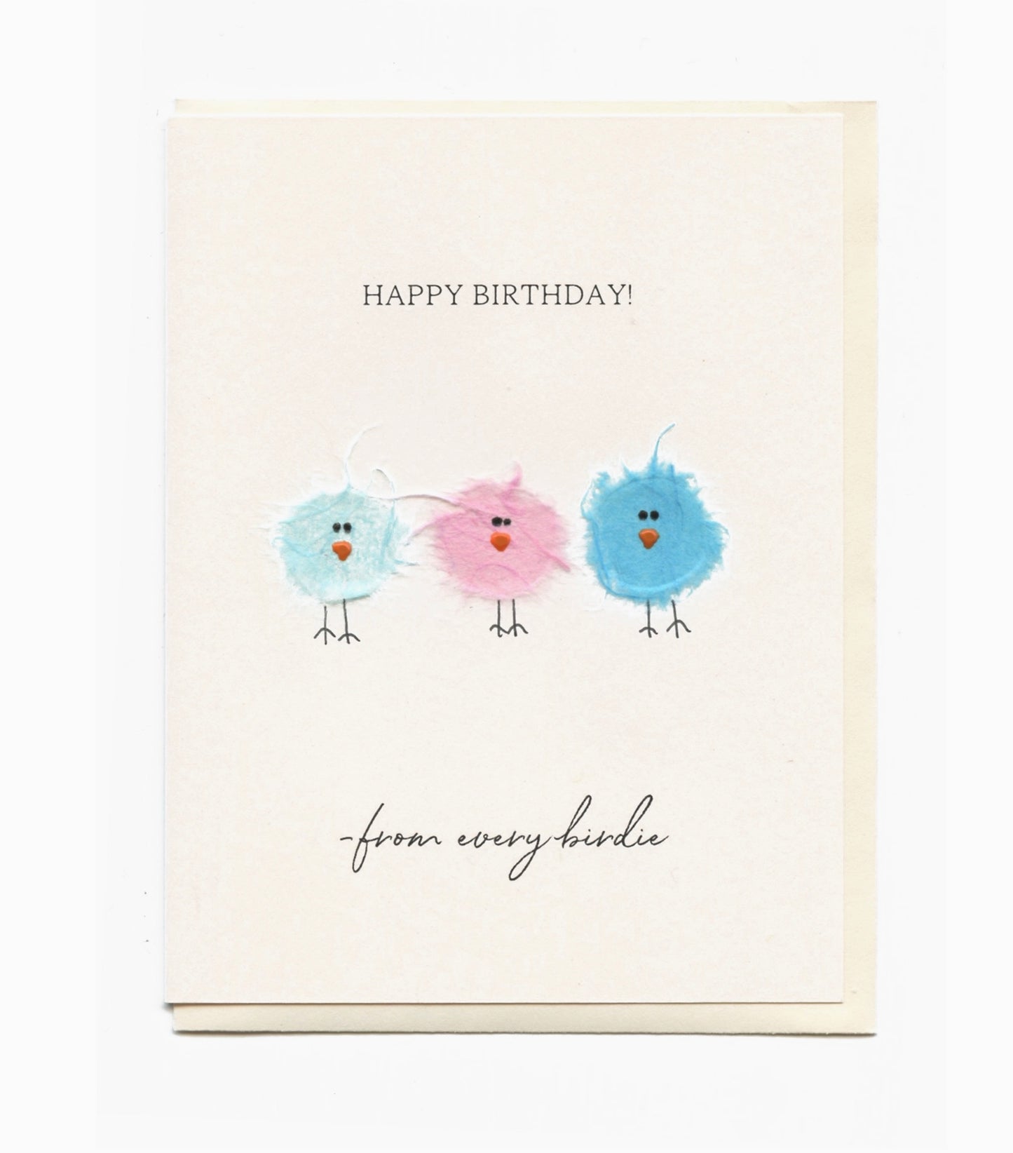 "Happy Birthday from Every Birdie" Three Birds Handmade Card