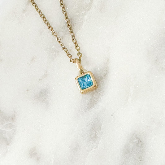 Gilt Birthstone Necklace
