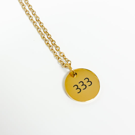 Gilt Angel Number Necklace