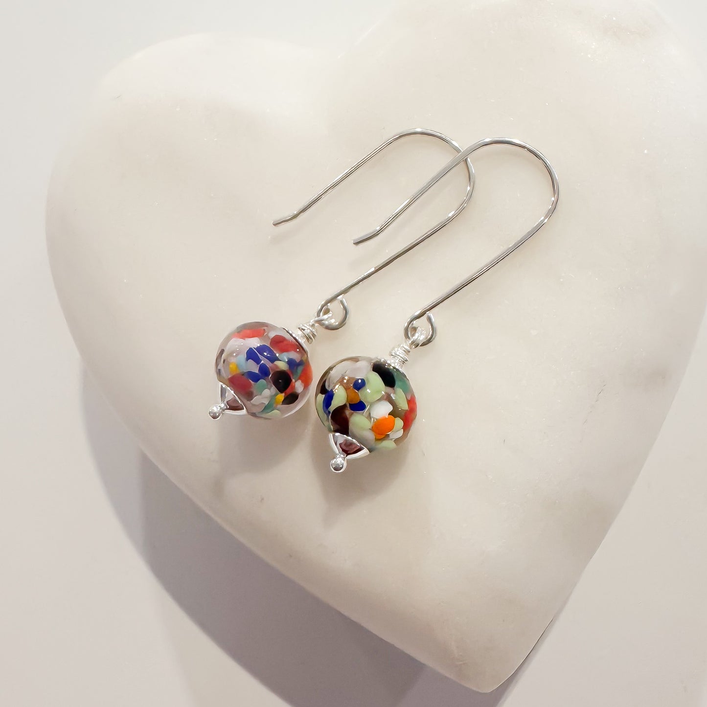 Kaleidoscope Murano Glass Earrings