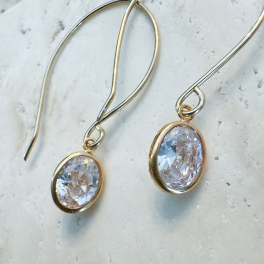 Sparkly Cubic Zirconia Bezels Gold Filled