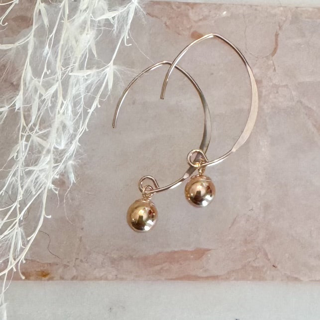 Rose Gold Filled Drop Earrings