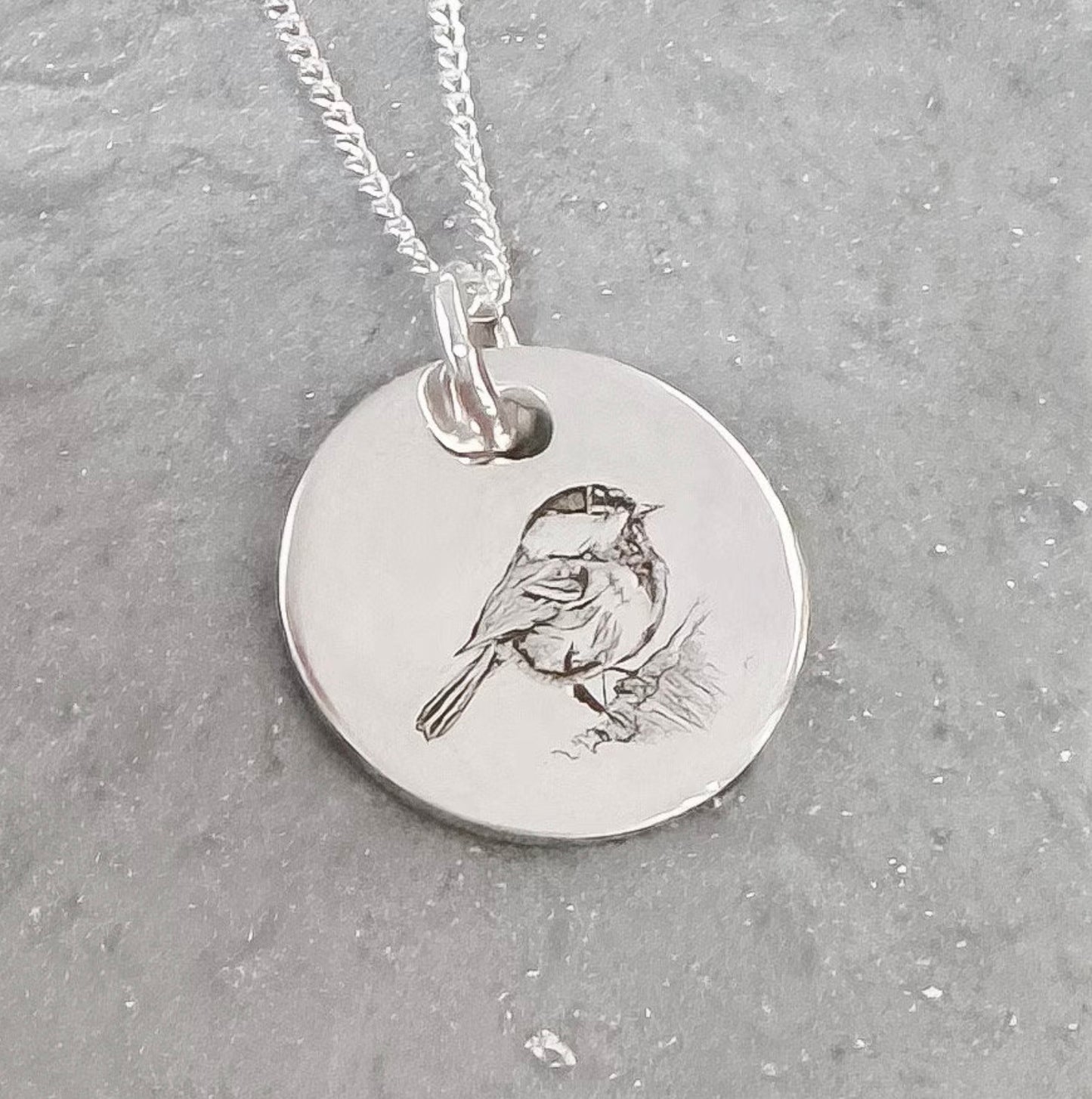 Chickadee Bird Necklace