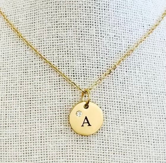 Initial Birthstone Necklace